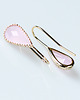 kolczyki pozłacane Kolczyki pozłacane Gold and Pink Drop 2