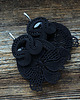 kolczyki soutache Czarne kolczyki sutasz z motywem koronki 6