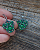 kolczyki soutache Malutkie  zielone kolczyki sutasz 2
