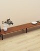 półki Duński sideboard tekowy, niska forma lowboard, lata 70. 2
