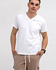 t-shirty męskie T-shirt męski do V biały 1