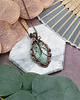 wisiory Miedziany wisiorek wire wrapping z amazonitem #531 3