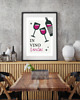 plakaty PLAKAT wino, in vino veritas,  ozdoba do kuchni, z winem 3