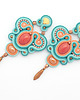 kolczyki soutache Letnie koralowe 1