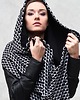 szale damskie Mega otulający czarno-biały szal 4