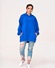 bluza z kapturem damska Hoodie Oversize Blue 2