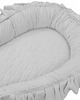 akcesoria do łóżeczek Kokon Niemowlęcy z falbanką Velvet - Grey 1