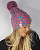 czapki damskie Czapka Goodie HANDMADE warkocz - RAINBOW 1