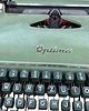 dodatki - różne Zielona maszyna do pisania Optima Elite 3, Niemcy, 1958. 2