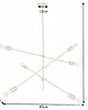 lampy wiszące Lampa wisząca złota metalowa 100x86x10cm 6