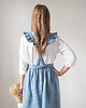 fartuchy kuchenne Lniany fartuszek retro DUSTY BLUE 1