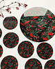 podkładki do kuchni Podkładki pod kubek- Red berries- Zimowe krzewy- Ilustracja 1