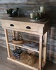 komody Konsola drewniana z litego jesionu w stylu vintage, farmhouse 3