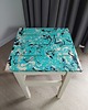 stołki Własnoręcznie malowany handmade taboret w pastelowych kolorach art deco 4