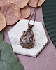 wisiory Miedziany wisiorek wire wrapping z purpurytem #465 2