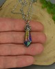 wisiory Wisiorek talizman surowy kwarc tytanowy kolorowy wire wrapping 5
