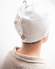 dodatki - łazienka - różne Lniany turban PURE WHITE 2