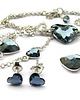 kolczyki swarovski Kolczyki - kryształy Swarovski - Jeansowe serduszka 1