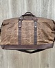 torby podróżne Duża brązowa torba podróżna ze skóry i bawełny woskowanej Vintage. 1