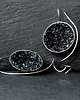 kolczyki wire wrapping Efektowne kolczyki z druzami czarnego minerału 9