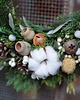wianki bożonarodzeniowe Wianek świąteczny z stabilizowanych i suszonych roślin 2