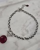 bransoletki z kamieni naturalnych Rubin na grubym łańcuszku - bransoletka 2