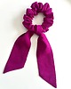 gumki do włosów Jedwabna scrunchie Fuksja Chic z odwiązywaną szarfą 3