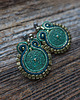 kolczyki soutache Małe kolczyki sutasz z ozdobnym guzikiem 3