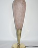 lampy stołowe Lampa stołowa Modern lata 60.  Mosiądz i szkło  Vintage  E14 2