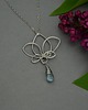 wisiory Wisiorek kwiat lotosu labradoryt wire wrapping 3