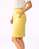 spódnice midi Spódnica Ołówkowa ,,ALMA" Żółty 1
