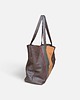 torby na ramię Shoper bag brązowa torba z karmelem i śliwką 2