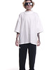 t-shirt damskie Tshirt oversized z półgolfem biały 1