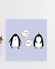 kartki okolicznościowe - wydruki Kartka miłosna Pingwiny 1