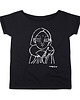 t-shirt damskie Fox Love Black Whiite Czarny oversize 1