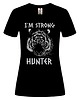 t-shirt damskie Koszulka damska czarna  I am strong 1