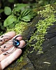 spinki i klamry do włosów Grzybowa boho amanita niebieska witrażowa spinka do włosów 5