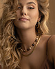 naszyjniki - inne Naszyjnik z dużych kamieni naturalnych w odcieniach nude 2