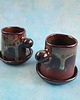 filiżanki Dwie ręcznie robione eramiczne filizanki do espresso 1