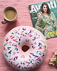 poduszki z grafiką Poduszka Pączek Donut Mały Różowy 2
