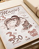 obrazy i plakaty do pokoju dziecięcego Miś z chmurką - Metryczka Plakat retro 2