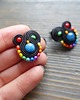 kolczyki soutache Kolorowe Lentinki- kolczyki soutache 2