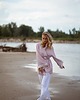 sukienki midi damskie Kimono Lotus - wiskoza  brudny róż 2