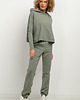 bluza z kapturem damska Luźna bluza z kapturem T380, zielona 1