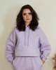 bluza z kapturem damska Lawendowa bluza bawełniana krótka 1