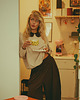 bluza bez kaptura damska Bluza z kołnierzykiem DATE NIGHT Sand 2