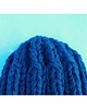 czapki damskie Niebieska czapka  beanie  z wełną 2