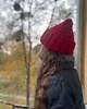 czapki damskie Zimowa czapka z wełny peruwiańskiej i alpaki Lumi czerwona 4