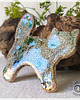 magnesy Kot - ceramiczny rustykalny magnes raku 1