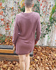sukienki midi damskie SLOGAN Rose plum melange sukienka damska 7